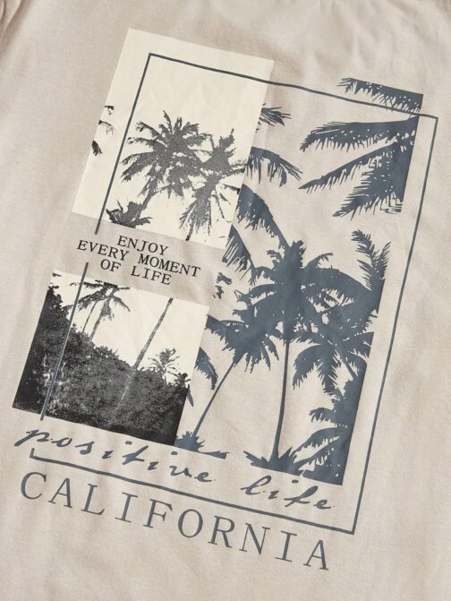 SOLY HUX Men's Graphic Tees Letter Print Short Sleeve T Shirts Summer Casual Tee Top Tropical Beige S - Image 4