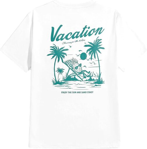 SOLY HUX Men's Graphic Tees Letter Print Short Sleeve T Shirts Summer Casual Tee Top White Tropical Print M