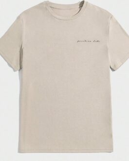 SOLY HUX Men’s Graphic Tees Letter Print Short Sleeve T Shirts Summer Casual Tee Top Tropical Beige S