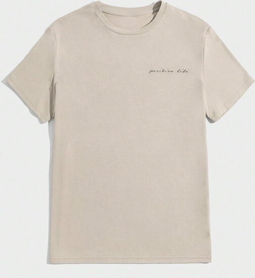SOLY HUX Men's Graphic Tees Letter Print Short Sleeve T Shirts Summer Casual Tee Top Tropical Beige S - Image 2