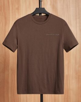 SOLY HUX Men’s Graphic Tees Letter Print Short Sleeve T Shirts Summer Casual Tee Top Chocolate Brown Graphic S