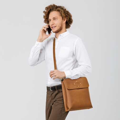 S-ZONE Top Grain Leather Crossbody Satchel Bags for Women Men Flap-style Shoulder Messenger Bag - Image 7