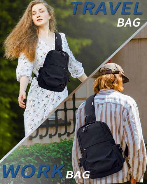 Seoky Rop Men Women Sling Bag Backpack Lightweight Water Resistant Shoulder Crossbody Bags for Travel - Image 6