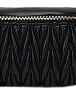 Shoulder Waist Bag for Women Crossbody Fanny Packs Fashion Quilted Chest Bag for Ladies(Waist Crossbody Bag for Black)