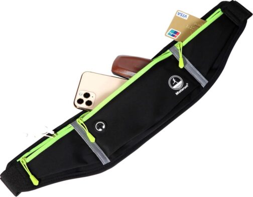 Slim Running Belt Fanny Packs for Women and Men, Waist Pack Runners Bag Money Belt Phone Holder for Running Sports Hiking Traveling - Black - Image 4