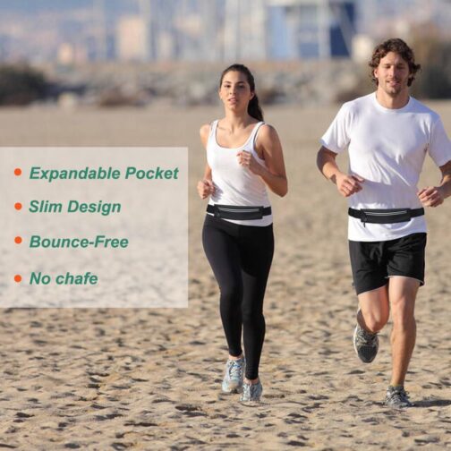 Slim Running Belt Fanny Pack for Men Women, Running Phone Holder Runners Pouch Waist Pack for Workout, Money Belt, Running Gear Accessories Gift [Fits ALL Phones] - Image 8