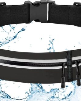 Slim Running Belt Fanny Pack for Women Men, Runners Phone Holder Gift Jogging Pouch Workout Waist Belt, Money Belt Running Gear Accessories For All Cell Phones Black