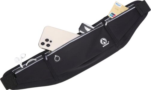 Slim Running Belt Running Fanny Packs for Women and Men, Runners Belt Waist Pack Bag Money Belt Phone Holder for Running Sports Travel Hiking - Image 5
