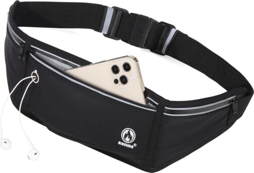 Slim Running Belt Running Fanny Packs for Women and Men, Runners Belt Waist Pack Bag Money Belt Phone Holder for Running Sports Travel Hiking - Image 3