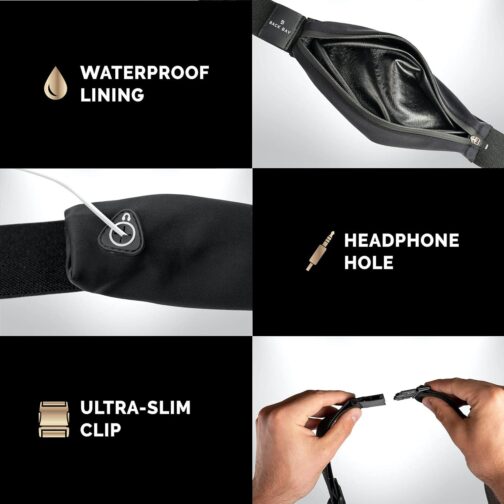 Slim Running Belt for Women and Men [Fits ALL Phones], Runners Fanny Pack for Men, Running Belt, Money Belt, Running Gear, Waist Bag Workout Gear, Fishing Belt, iPhone Running Phone Holder Waist Pack - Image 7