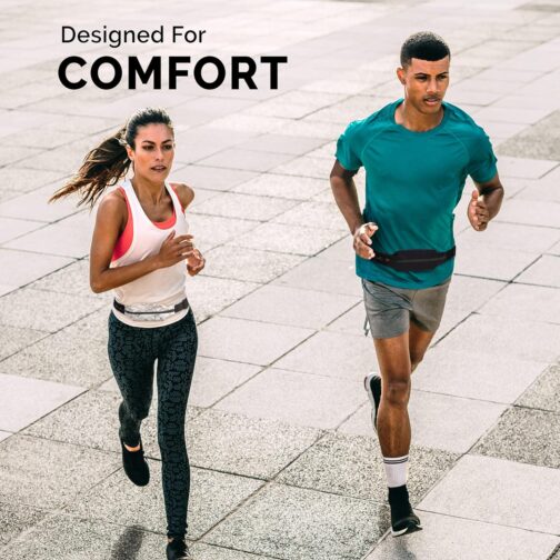 Slim Running Belt for Women and Men [Fits ALL Phones], Runners Fanny Pack for Men, Running Belt, Money Belt, Running Gear, Waist Bag Workout Gear, Fishing Belt, iPhone Running Phone Holder Waist Pack - Image 4