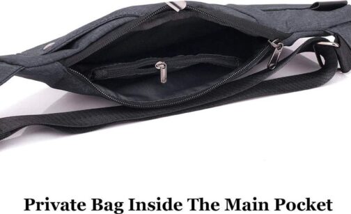 Sling Bag Anti-Thief Crossbody Personal Pocket Bag Lightweight Chest Shoulder Backpack for Travel Hiking (Dark Grey) - Image 7