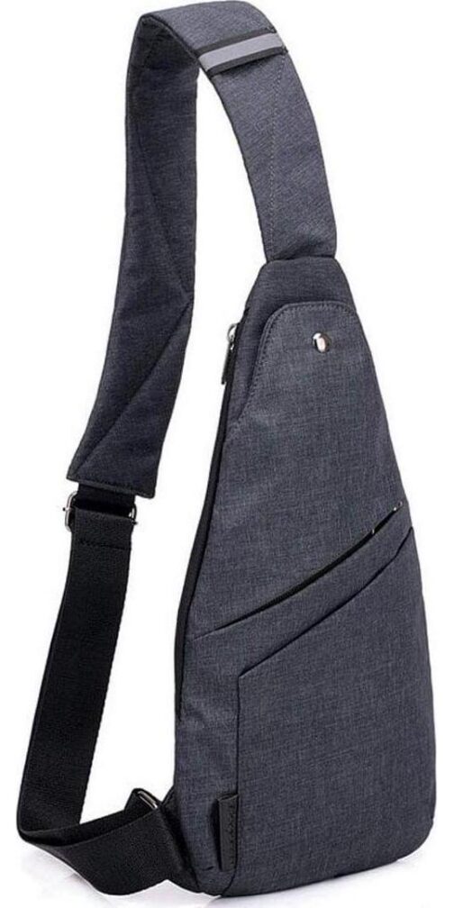 Sling Bag Anti-Thief Crossbody Personal Pocket Bag Lightweight Chest Shoulder Backpack for Travel Hiking (Dark Grey)