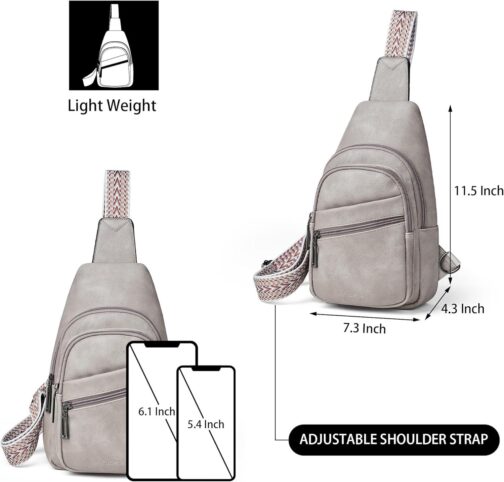 Sling Bag Crossbody Bags for Women, Fanny Packs for Women Chest Bag for Work Shopping - Image 4