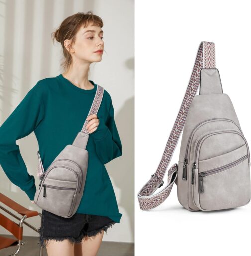Sling Bag Crossbody Bags for Women, Fanny Packs for Women Chest Bag for Work Shopping - Image 8