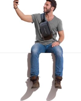 Sling Bag for Men | Anti-theft Crossbody Bag – PU Leather Crossbody Shoulder Bag – Chest Bag for Daily use