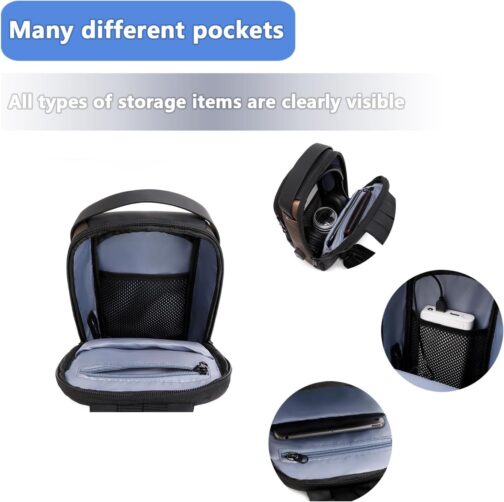Sling Bag for Men | Anti-theft Crossbody Bag - PU Leather Crossbody Shoulder Bag - Chest Bag for Daily use - Image 7