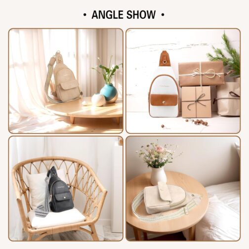 Sling Bag for Women,Small Crossbody Bags,Leather Cross Body Bag for Travel,Crossbody Purses Gifts Removable Strap - Image 5