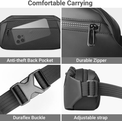 Sling Crossbody Bag for Men,Small Shoulder Bag Chest Bag Cross Body Bag Sling Backpack,7.9 Inch Compact Waterproof Lightweight Casual Daypack for Men Women Travel Hiking Walking Work Gym Outdoor Sport - Image 6