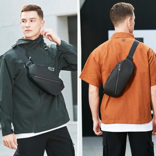Sling Crossbody Bag for Men,Small Shoulder Bag Chest Bag Cross Body Bag Sling Backpack,7.9 Inch Compact Waterproof Lightweight Casual Daypack for Men Women Travel Hiking Walking Work Gym Outdoor Sport - Image 2