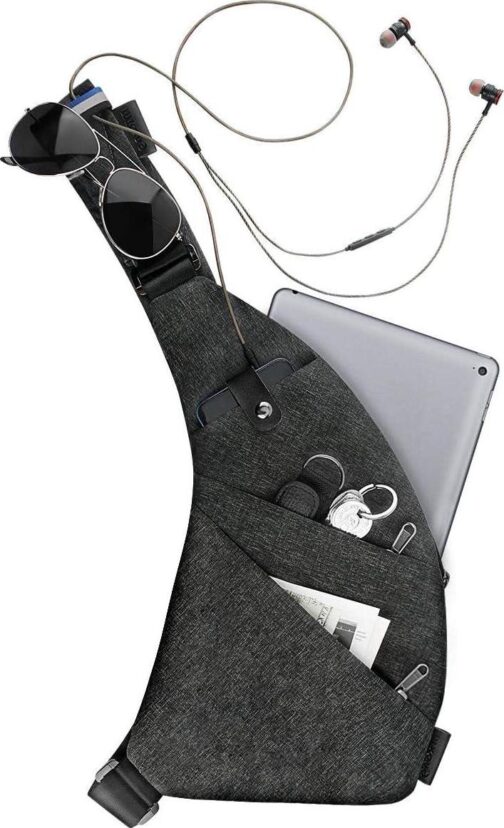 Sling Crossbody Bags Trendy Travel Anti Theft Safe Purse Bags for Women Men Waterproof - Image 2