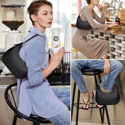 Small Crescent Shoulder Bags Purses for Women Retro Classic Clutch Hobo Tote Purse and Handbag Cute Crossbody Bags - Image 2