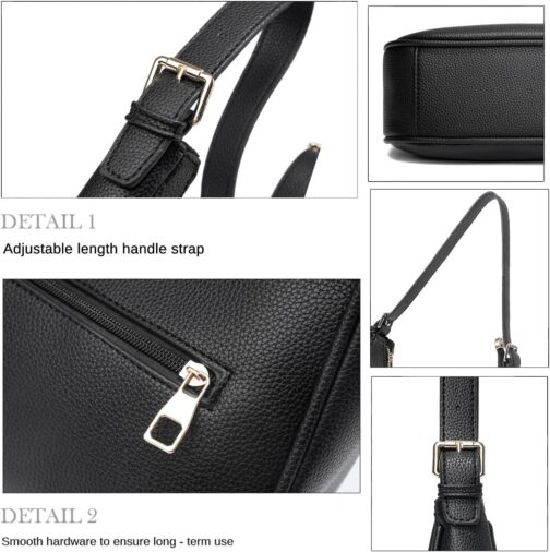 Small Crescent Shoulder Bags Purses for Women Retro Classic Clutch Hobo Tote Purse and Handbag Cute Crossbody Bags - Image 6