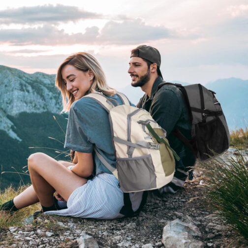Small Hiking Backpack, 20L Lightweight Travel Backpack with Phone Pocket, Hiking Daypack for Women Men,Grey - Image 6