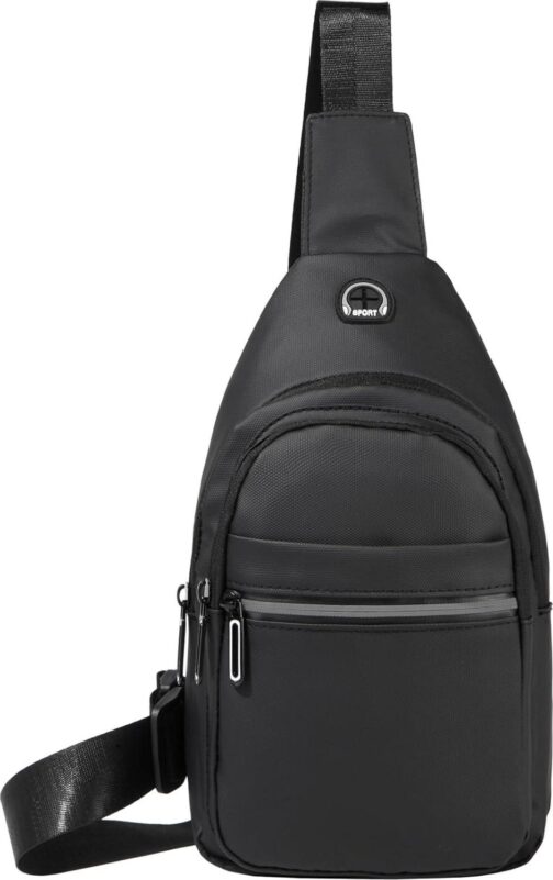 Small Sling Backpack Crossbody Sling Bag for Men Women, Chest Bag Daypack Fanny Pack Cross Body Bag for Outdoors Hiking Traveling - Black - Image 2