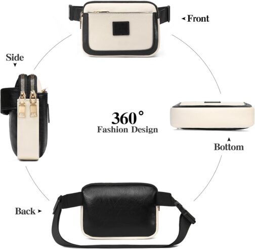 Small Sling Bag for Women Leather Crossbody Fanny Pack Chest Bag Purse with Guitar Strap - Image 5