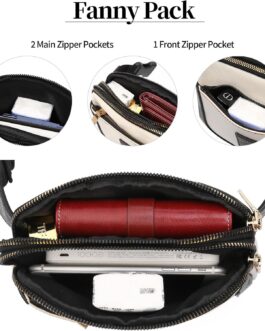 Small Sling Bag for Women Leather Crossbody Fanny Pack Chest Bag Purse with Guitar Strap