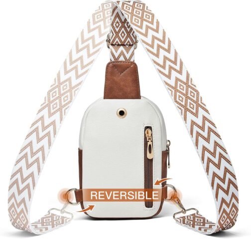 Small Sling Bag for Women Vegan Leather Crossbody Bag Purse for Women Trendy Fanny Packs Chest Bag for Travel - Image 7