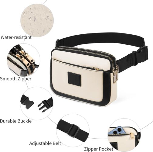 Small Sling Bag for Women Leather Crossbody Fanny Pack Chest Bag Purse with Guitar Strap - Image 6