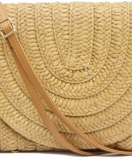 Straw Clutch Purse Women Crossbody Bag Summer Beach Shoulder Bags Envelope Wallet Handbags