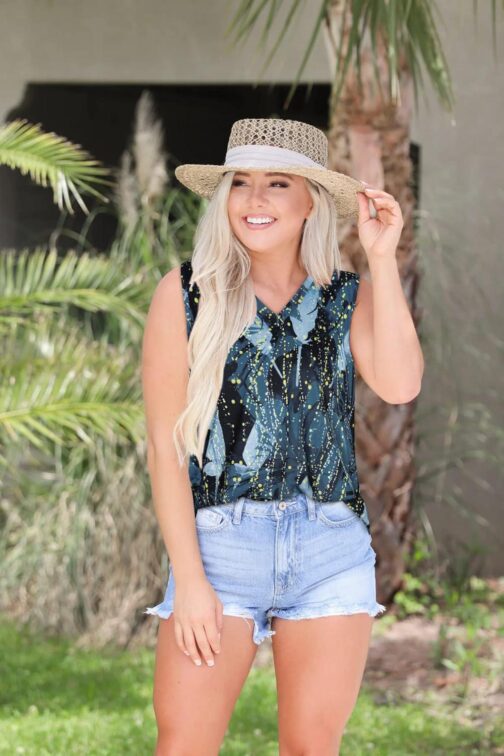Summer Tops for Women Sleeveless V Neck Tshirt Loose Fit Casual Tank Tunic Blouse - Image 2