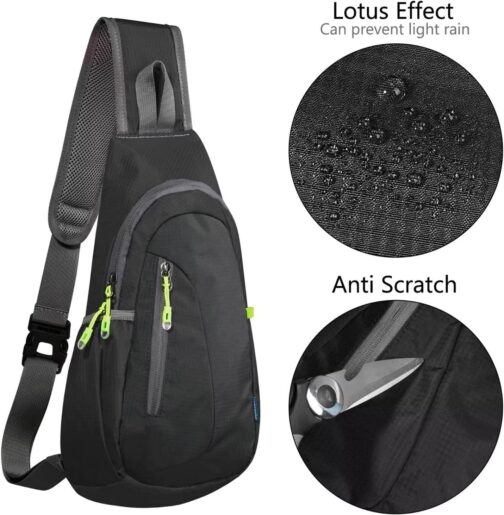 TITECOUGO Small Sling Bag, Lightweight Crossbody Backpack for Men Women, Shoulder Bag for Sports and Outdoor - Image 4