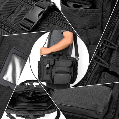 Tactical Messenger Bag, Tactical Briefcase for Man Military Laptop Bag Messenger Shoulder Bag - Image 3