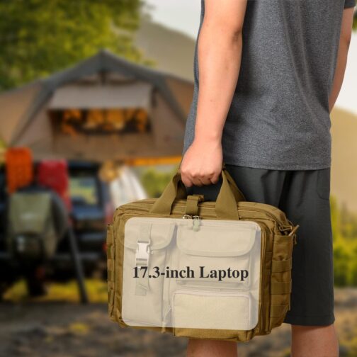 Tactical Messenger Bag, Tactical Briefcase for Man Military Laptop Bag Messenger Shoulder Bag - Image 2