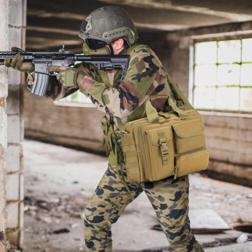 Tactical Military Laptop Messenger Bag for Men, Shoulder Briefcase - Image 2