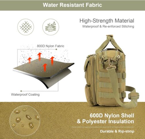 Tactical Military Laptop Messenger Bag for Men, Shoulder Briefcase - Image 5