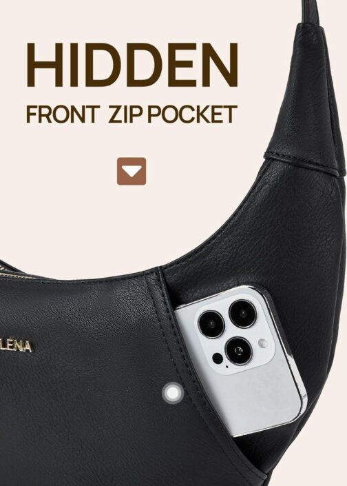 Telena Crossbody Bags for Women Leather Saddle Bag Hobo Shoulder Purse with Adjustable Strap - Image 2