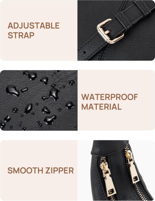 Telena Crossbody Bags for Women Leather Saddle Bag Hobo Shoulder Purse with Adjustable Strap - Image 6