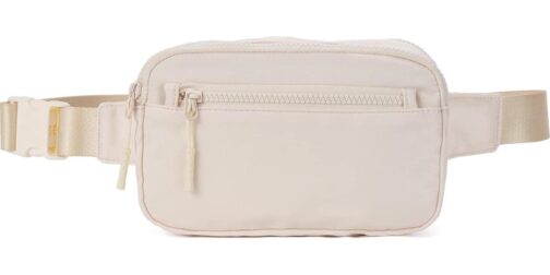 Telena Fanny Packs for Women Men Fashionable Cross Body Belt Bag with Adjustable Straps Beige - Image 6