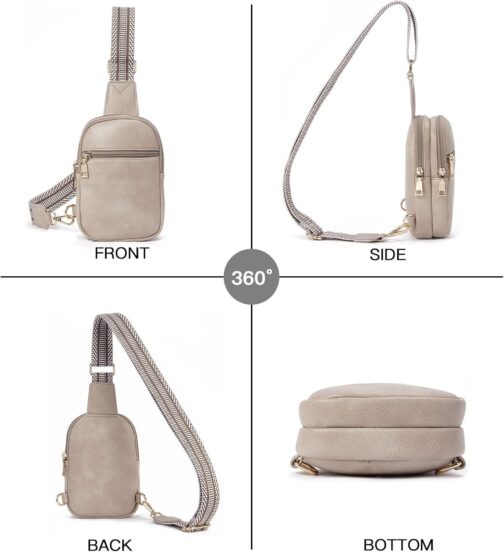 Telena Small Sling Bag for Women Vegan Leather Fashionable Fanny Pack Crossbody Bags for Women Chest Bag for Travel - Image 8