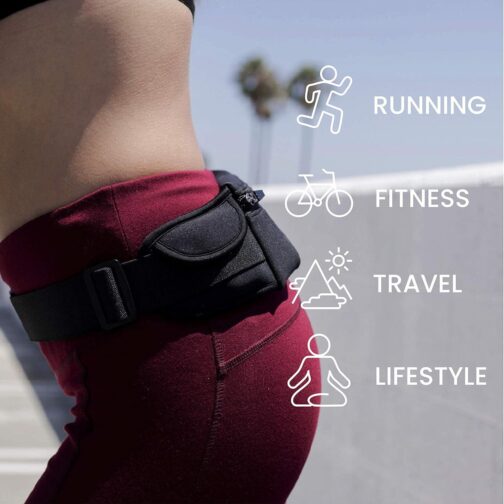 The Belt of Orion Survival Gear Travel Running Belt Waist Fanny Pack Hands Free Way to Carry Sanitizer, Face Mask, Phone, Passport, Keys, ID, Money and Everyday Essentials (Travel 9 x4 ) - Image 3