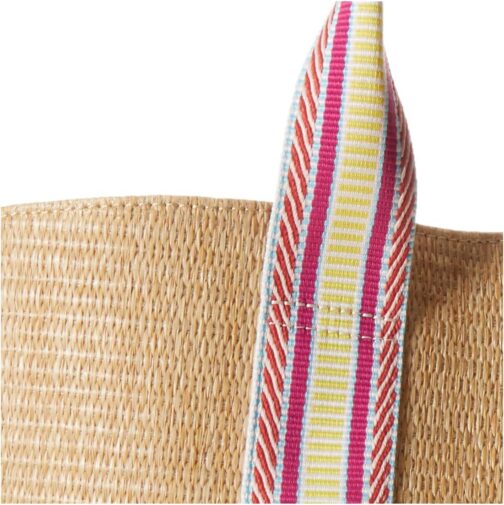 The Drop Tracy Large Canvas Detail Straw Tote - Image 3