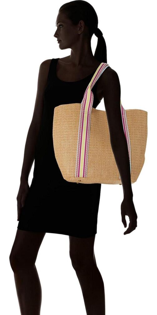 The Drop Tracy Large Canvas Detail Straw Tote - Image 6