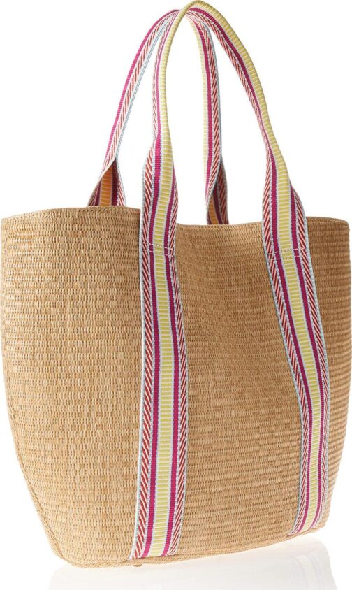 The Drop Tracy Large Canvas Detail Straw Tote - Image 2