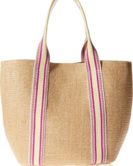 The Drop Tracy Large Canvas Detail Straw Tote