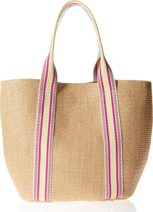 The Drop Tracy Large Canvas Detail Straw Tote